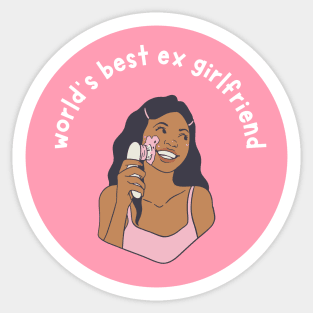 World's Best EX Girlfriend Funny Breakup Quote Sticker